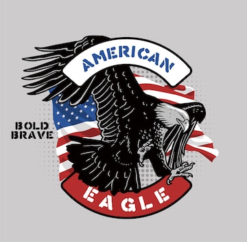 Premium Vector | Brave american eagle