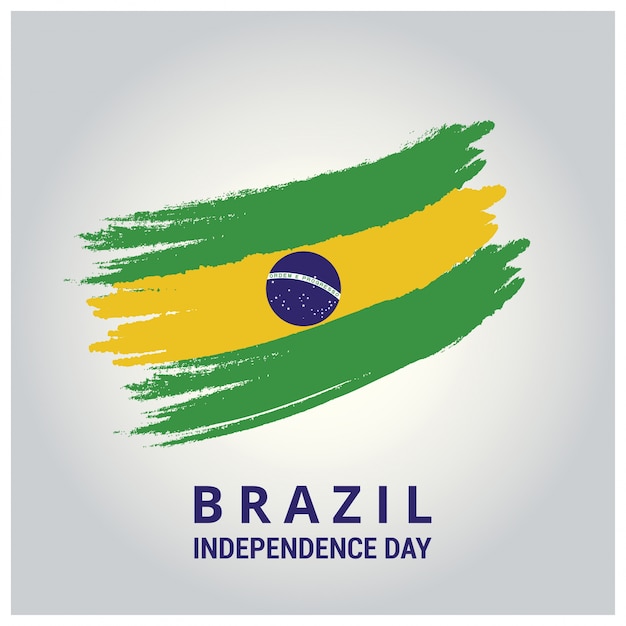 Brazil independence day flag design Free Vector
