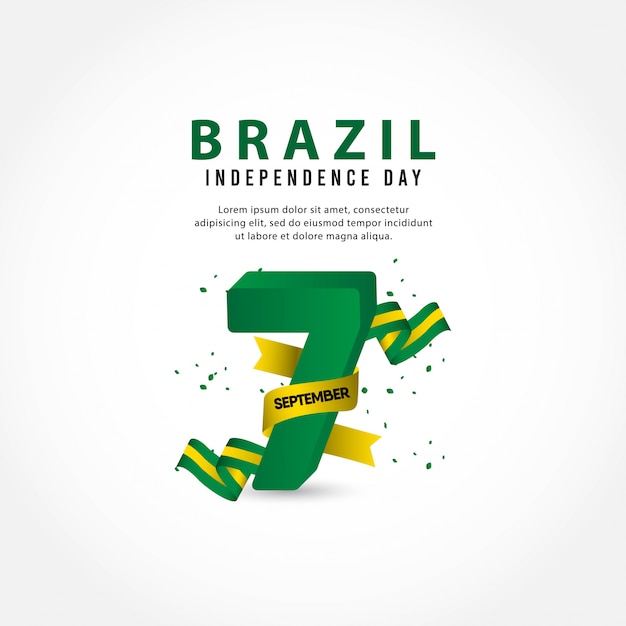 Brazil independence day template. 7th september. Vector ...