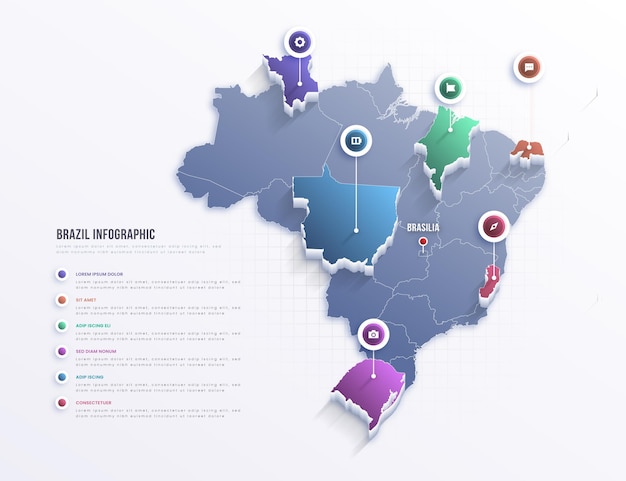 brazil infographic icons brazil infographic icons