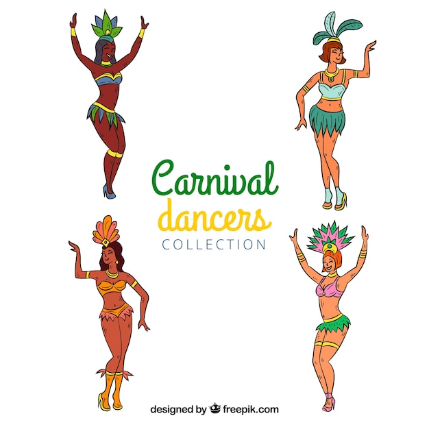 Brazilian carnival dancers