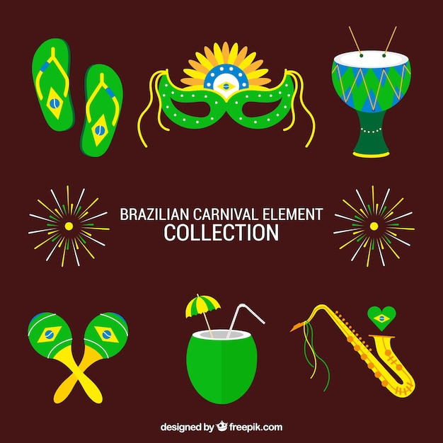 Free Vector Brazilian Carnival Element Collection 9292