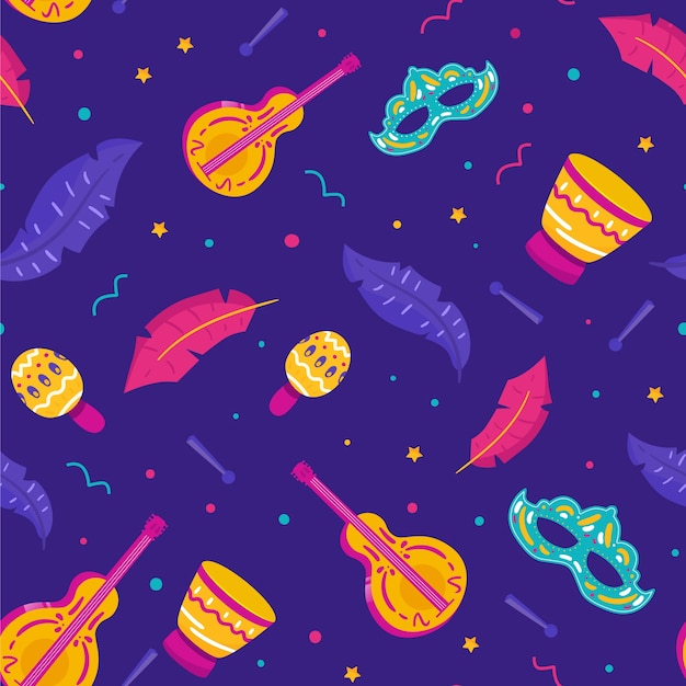 Free Vector | Brazilian carnival pattern