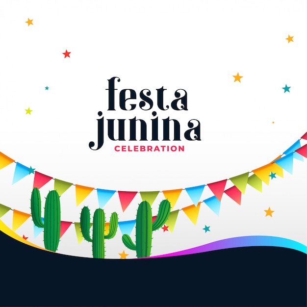 ブラジルのフェスタ ジュニーナのお祝いの背景 無料のベクター