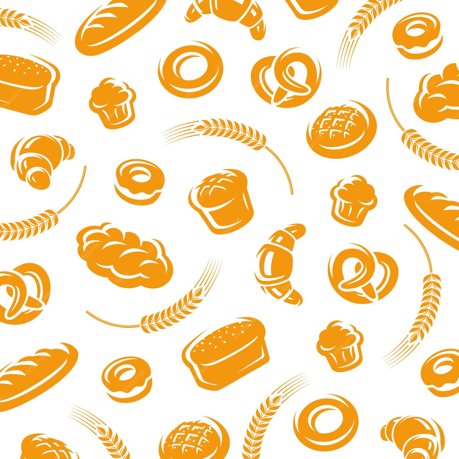 Premium Vector Bread Background Vector