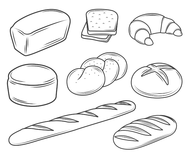 Premium Vector | Bread illustrations