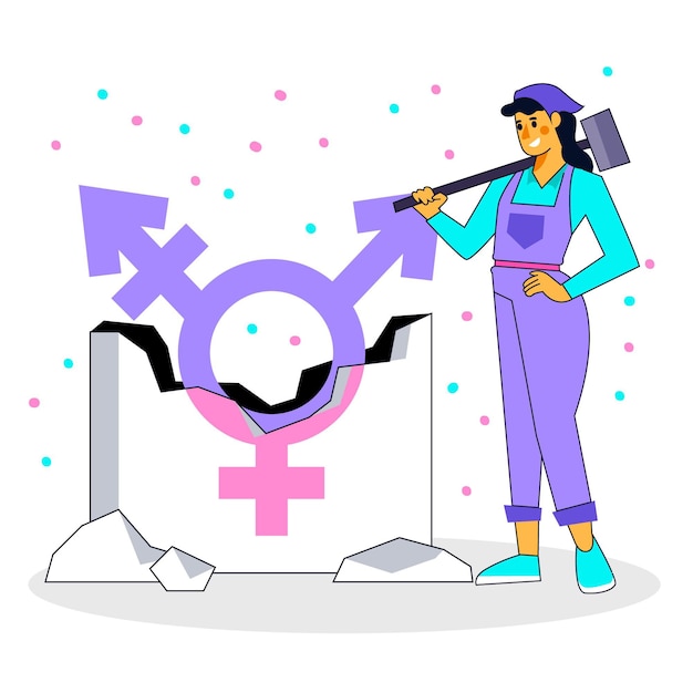 Free Vector Break Gender Norms Concept 7478