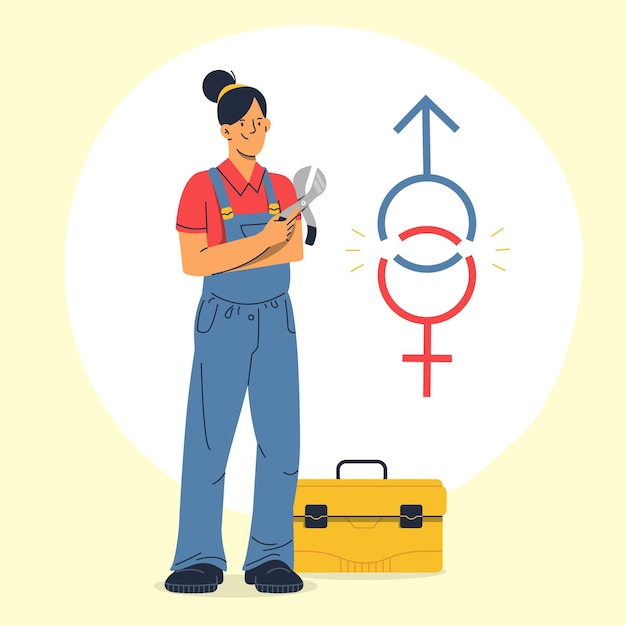 Break Gender Norms Concept Free Vector 7665