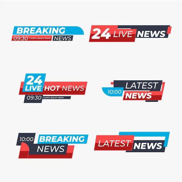 Breaking news banners collection | Free Vector