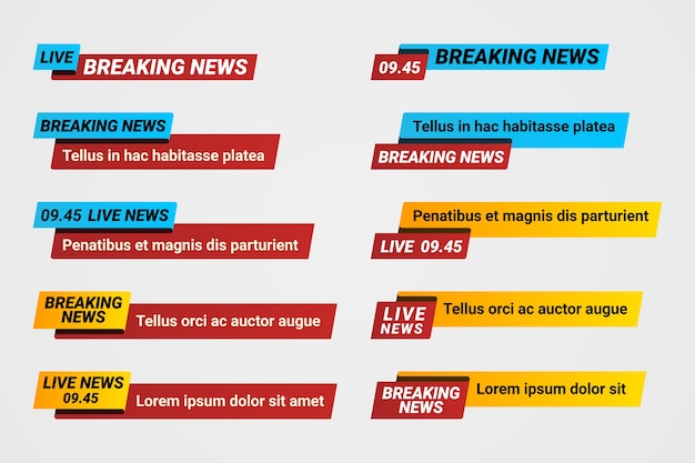 Breaking news banners concept | Free Vector