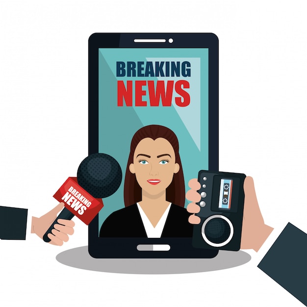 Premium Vector | Breaking news design