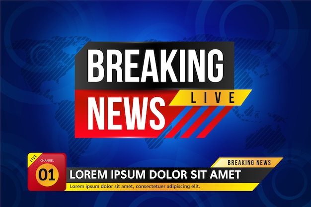 Free Vector | Breaking news live banner