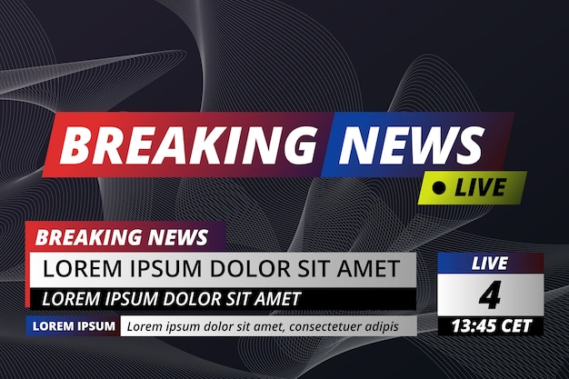 Free Vector | Breaking news stream concept