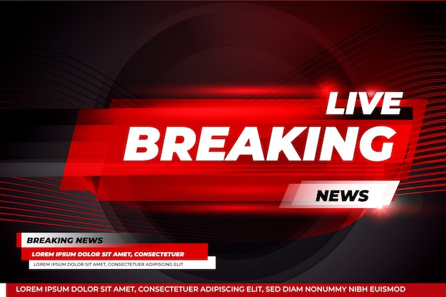 Free Vector Breaking news template