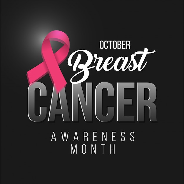 Premium Vector | Breast Cancer Awareness Calligraphy Poster Design.