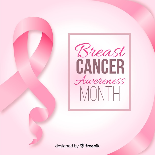 Premium Vector | Breast cancer awareness month background