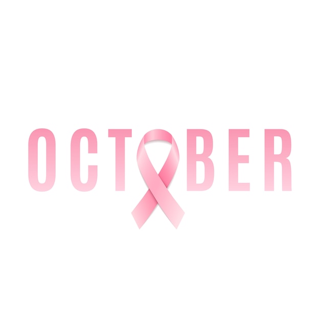 Premium Vector Breast Cancer Awareness Pink Ribbon October Month 9012