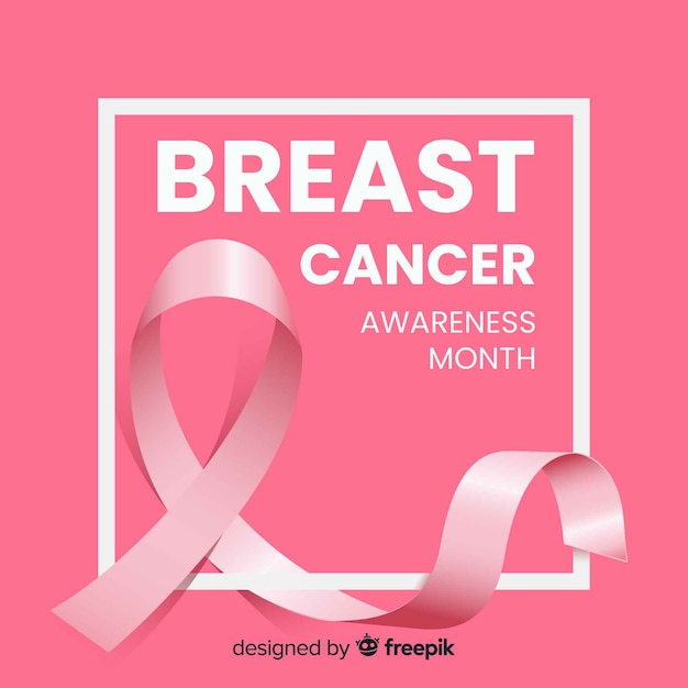 Breast cancer awareness ribbon background | Free Vector