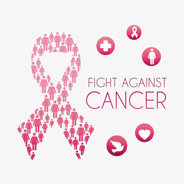 Download Breast cancer design. Vector | Premium Download