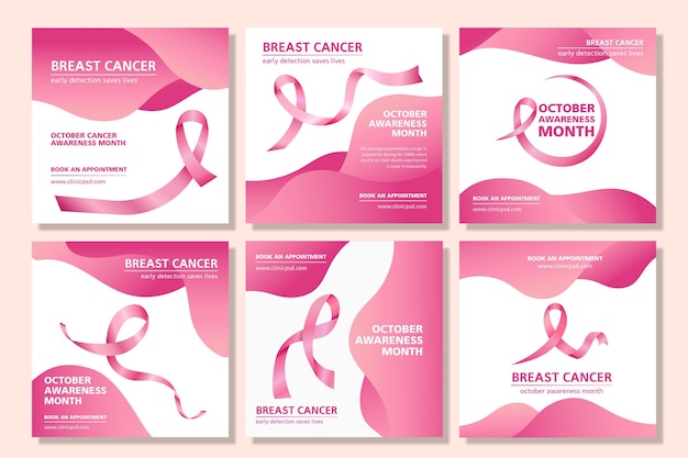 Premium Vector Breast Cancer Instagram Post