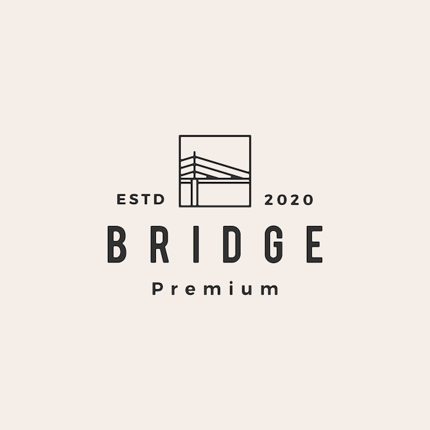 Download Free Bridge Hipster Vintage Logo Icon Illustration Premium Vector Use our free logo maker to create a logo and build your brand. Put your logo on business cards, promotional products, or your website for brand visibility.