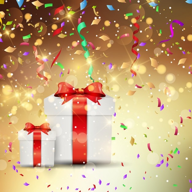 Bright background with two nice gifts for birthday | Free ...