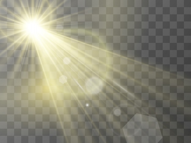 Premium Vector Bright Beautiful Star Illustration Of A Light Effect On A Transparent Background