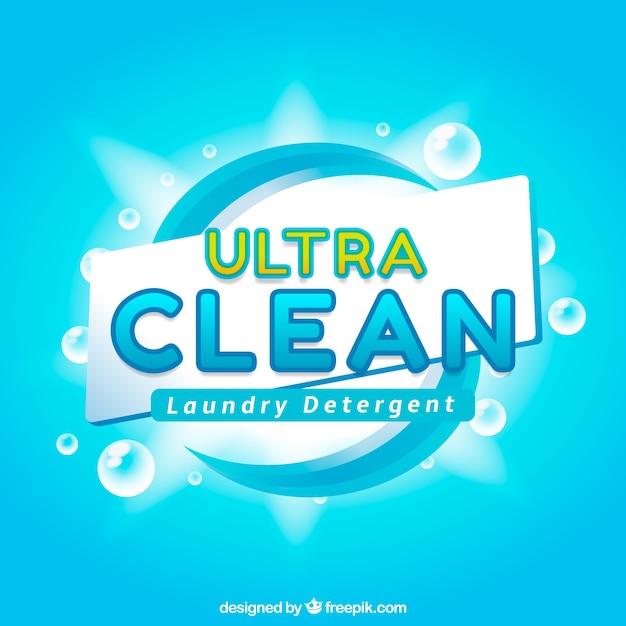 Bright blue background of detergent | Free Vector