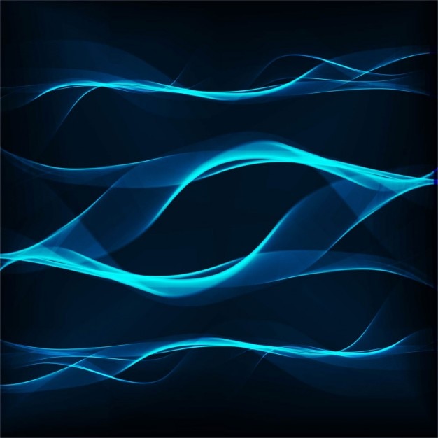 Bright blue wavy background Vector | Free Download