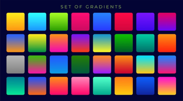 Premium Vector | Bright Colorful Gradients Background Huge Set