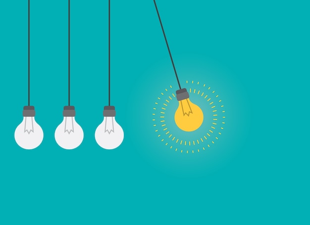 Premium Vector | Bright idea and insight concept with light bulb.