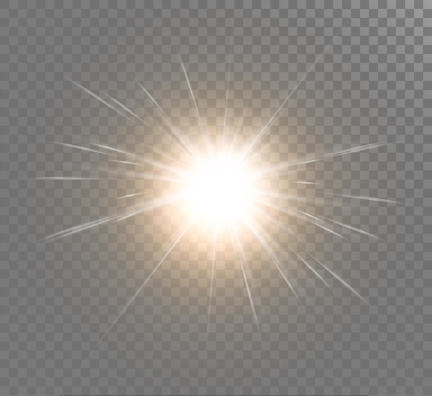 Premium Vector | Bright light effect with rays