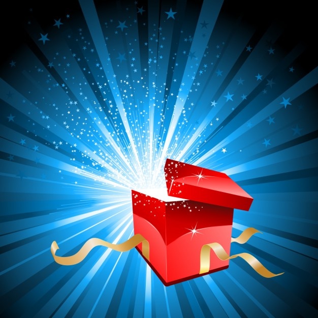 Bright open gift background