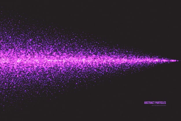 明るい紫のきらめき輝くバースト粒子抽象的な背景 プレミアムベクター