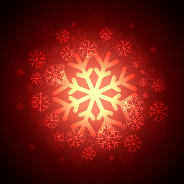 Free Vector | Bright red snowflakes background