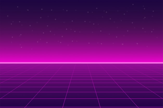 Premium Vector | Bright retro pink purple background futuristic landscape