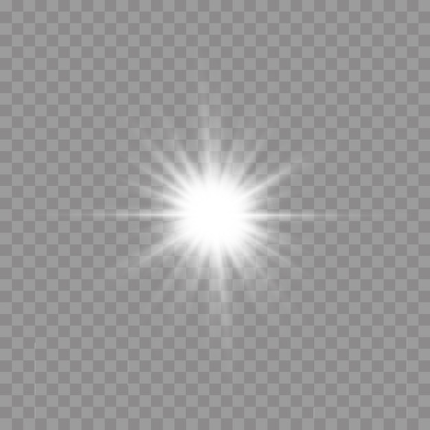 Premium Vector | Bright star white glowing light