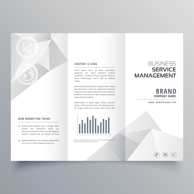 Free Vector | Bright trifold business brochure template