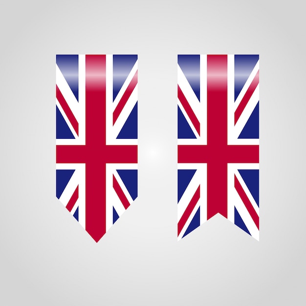 British flag design vector set | Premium Vector