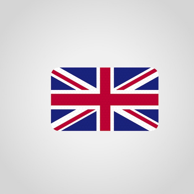 Download British flag design with rounded corners vector | Premium ...
