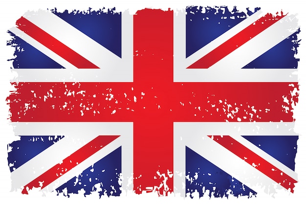 Download Premium Vector | British flag in grunge style