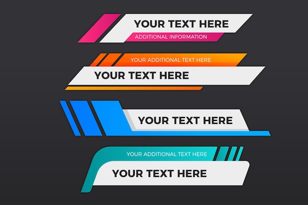 Free Vector | Broadcasting banners template