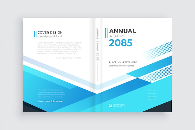 Premium Vector Brochure Background With Geometric Shapes Book Cover Template Open