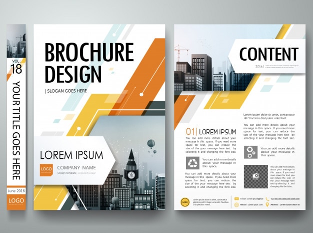 Brochure cover book flyers portfolio poster layout Premium Vector
