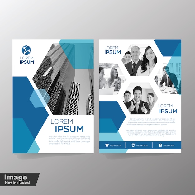 Brochure Design with polygonal element template Premium Vector Brochure Design with polygonal element template Premium Vector
