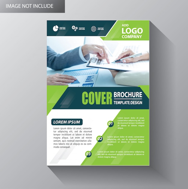 Brochure layout annual report poster flyer with geometric shape Premium Vector