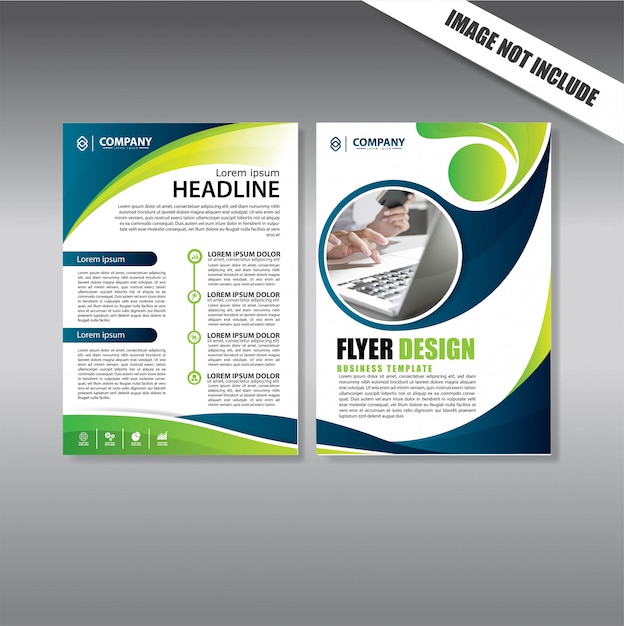 Brochure layout annual report poster flyer with geometric shape Premium Vector