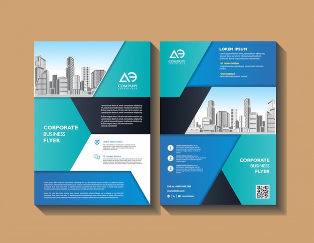 Premium Vector Brochure Layout Or Flyer Template Poster Magazine Annual Report Book