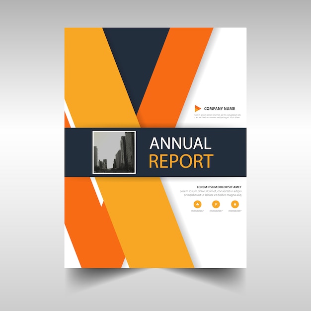 Free Vector | Brochure, orange theme