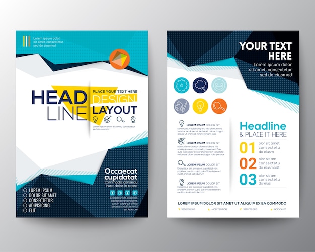 Free Vector Brochure Template Design